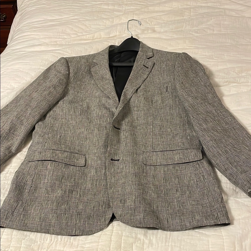 Jones New York Gray Sport Coat with Textured Wool Blend